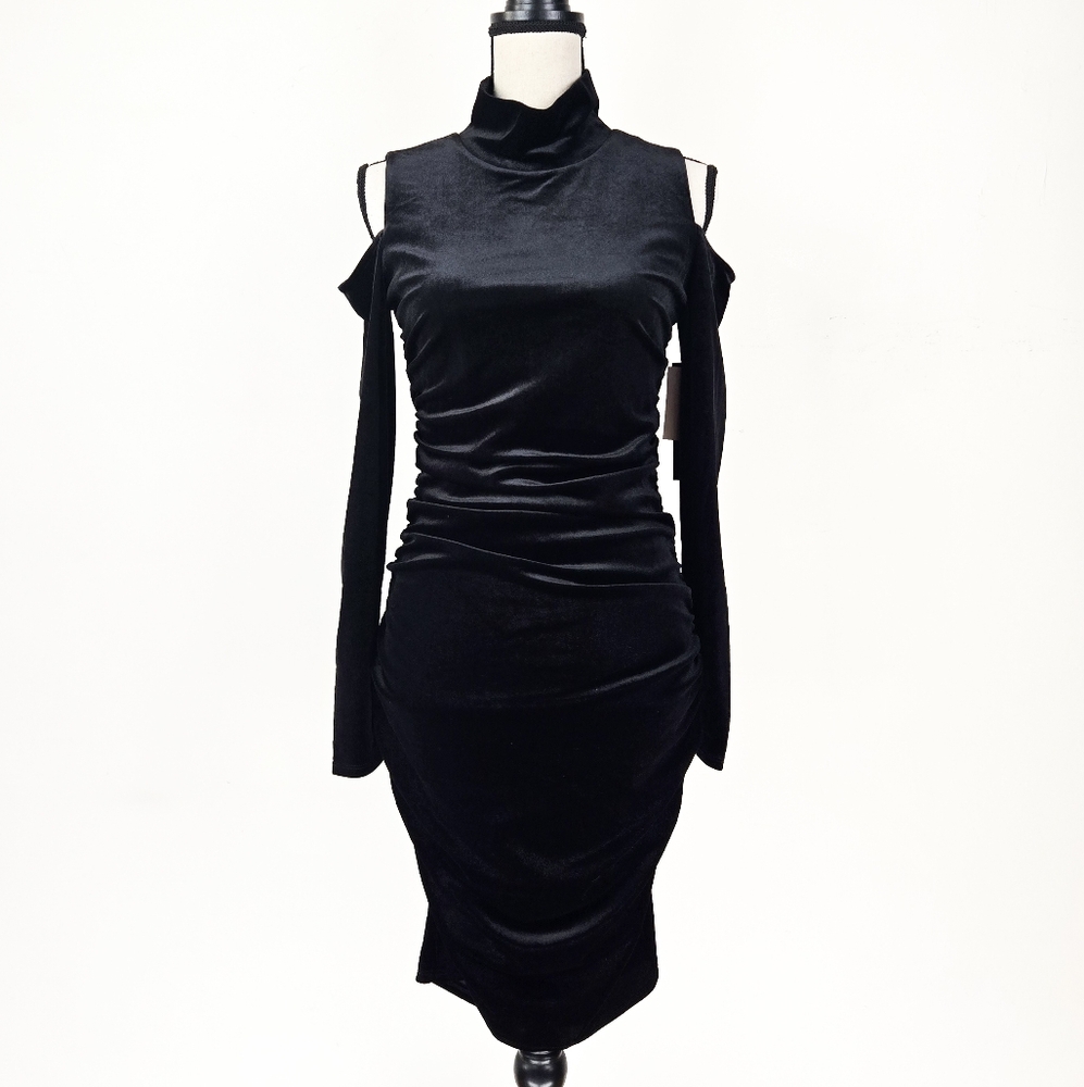 NWT Cynthia Steffe Black Velvet Dress